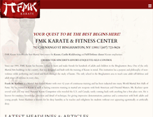 Tablet Screenshot of fmkkarateschool.com